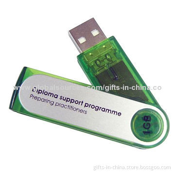 1, 2, 4, 8, 16, 32, 64GB Plastic Swivel USB Flash Disk, Customized Logos and Colors Welcomed